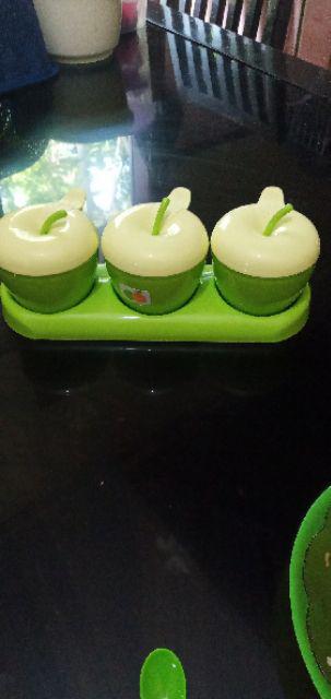 Tempat Bumbu Apel Golden Sunkist Tga 1077 1 Set 3 Pcs + Tatakan