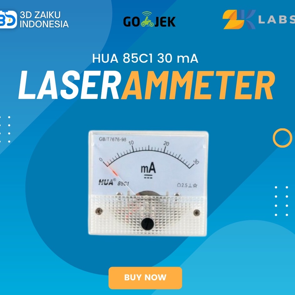 ZKLabs CO2 Laser Ammeter HUA 85C1 30 mA 50 mA