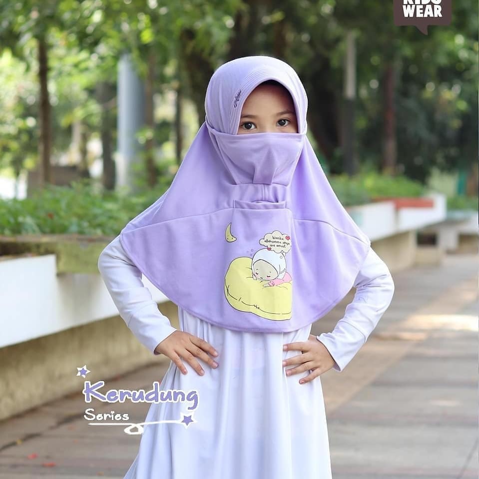 KERUDUNG ANAK HIJAB MASKER USIA 2-10 TAHUN