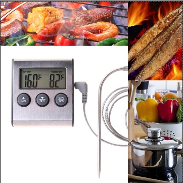 Thermometer Timer Masak Digital Termometer Cooking Suhu Air Masakan Obat Dapur TP101 Dapur Meat D24