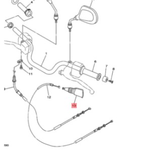 karet cover tutup handle handel kopling rxking rx king rxz rzr scorpio ori ygp 3RS-F6372-00