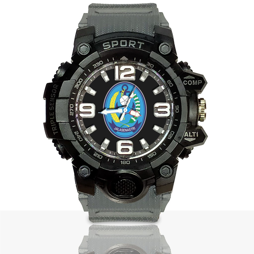 Jam Tangan Custom LOGO JALASENASTRI TNI Ruber- Water Resistant