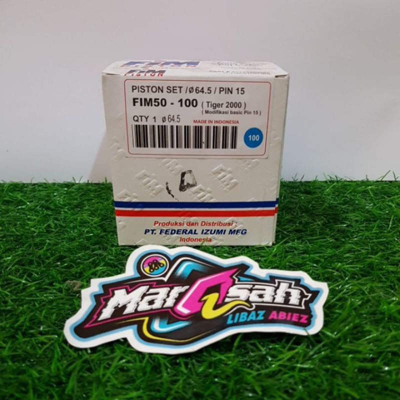Piston fim50 tiger set ring piston fim tiger 63.5 64 64.5 65 65.5 66 66.5 dan pen seker marqsah racing-Diameter 64.5