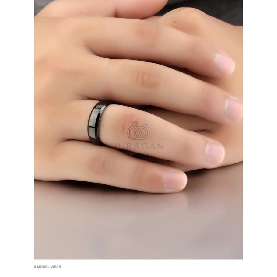 [HIGH QUALITY] Cincin Couple BUCIN R79 Titanium Ukir Nama + Box Cincin Beludru + BONUS Gelang Couple