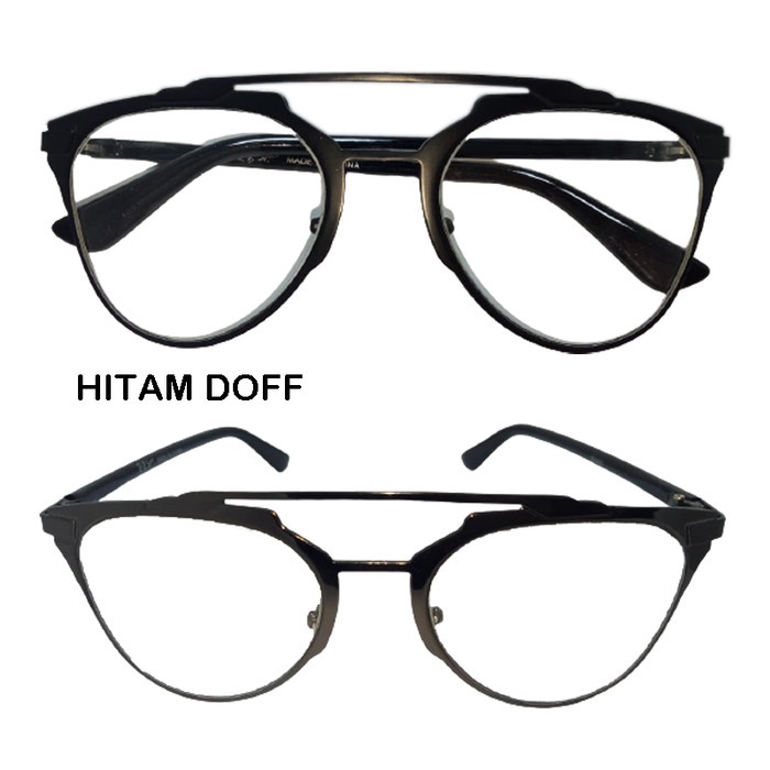 misi- kacamata fashion wanita pria frame oval besi kacamata gaya cewe cowo