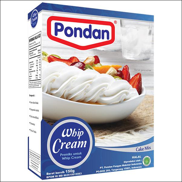 

PONDAN WHIP CREAM @150G (2 BOX)