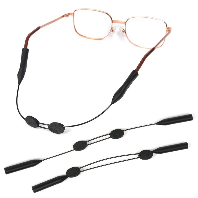 Tali Strap Pengait Kacamata Sporty Spectacles Sports Strap Adjustable Washable Stretch Silicone Firm Grip Holder Penahan Telinga Ear Hook Earhook Anti Slip / Melorot Fleksibel Bisa Untuk Olahraga