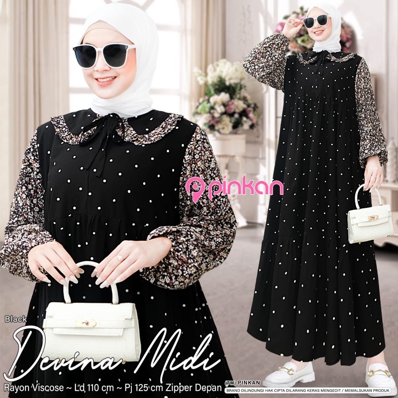 Devina Midi Dress Korean Look