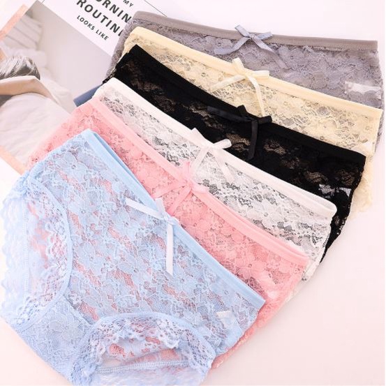 BV.ID CD036 Celana dalam Wanita CD Panties Renda Bunga Women Lace Flower Sexy Transparant