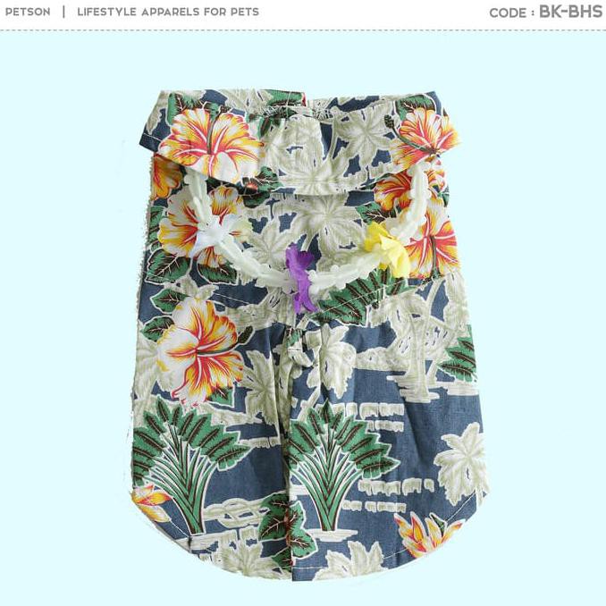 Baju Anjing Casual Dress Hawaii /Baju hewan