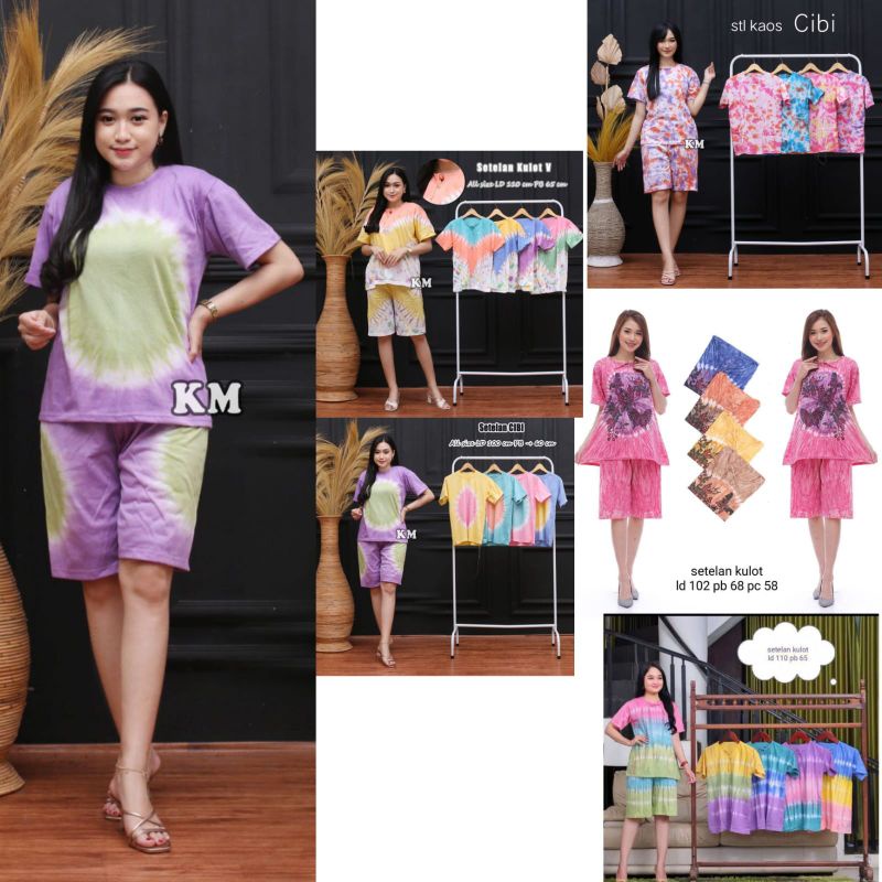 SETELAN KAOS WANITA PENDEK || SETELAN KULOT WANITA PENDEK || SETELAN BATIK