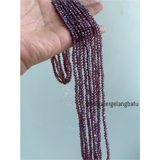 Crystal Ceko 4mm WINE PURPLE quartz UNGU TUA KUARSA kuarsa kristal