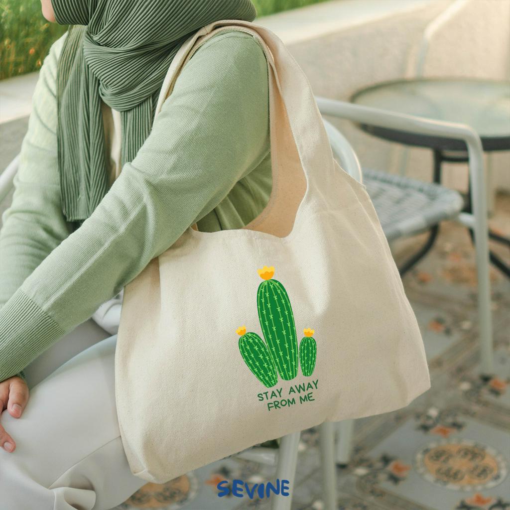 Sevine Tote Bag Kanvas Bonnie Tas Wanita Aesthetic Kuliah Fashion Laptop Sekolah Totebag Lucu Vintage Series - XK