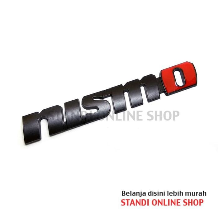 Emblem Mobil Belakang 3D Logo Sticker Nismo Aluminium Hitam Doff Murah