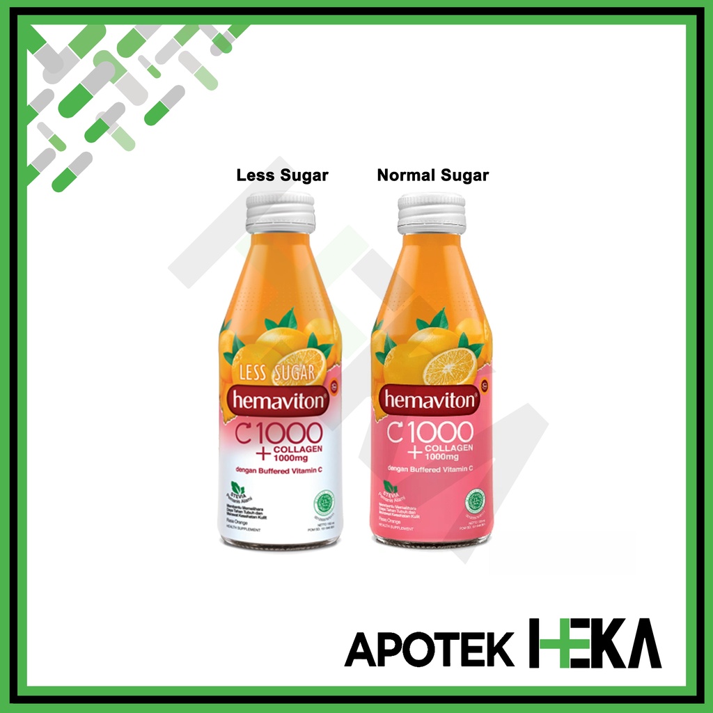 

Hemaviton C1000+Collagen 1000mg Botol 150 ml Orange Jeruk Vitamin C