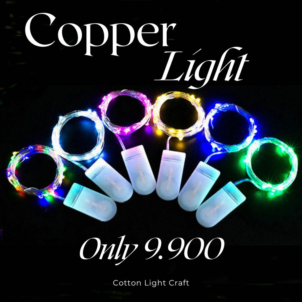 Copper Light Baterai BATERAI KANCING - Lampu Kawat Tembaga - Tumblr LED - Lampu Emergency WATERPROOF