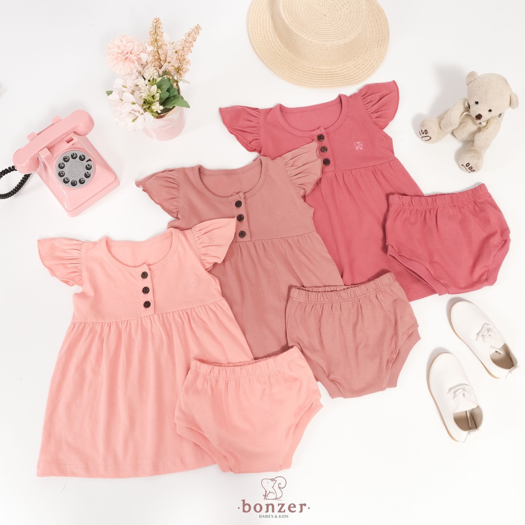 PROMO 7.7 PROMO BAJU LEBARAN MURAH BONZER JANE RUFFLE DRESS DRESS BAYI DRESS ANAK FASHION ANAK PEREMPUAN 6-24 BULAN BONZER BABY