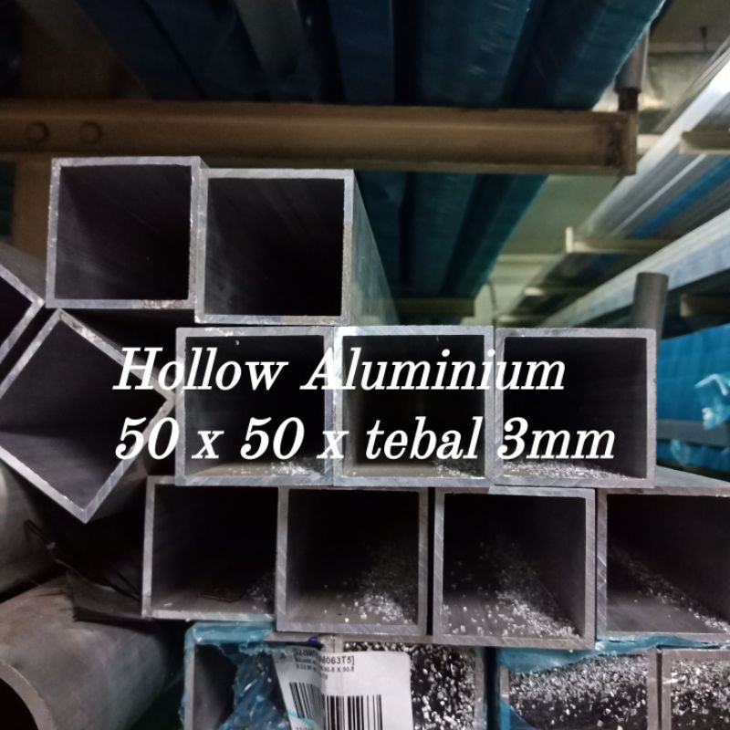 Hollow Aluminium 50 x 50 x tebal 3mm x 1000 / holo alumunium