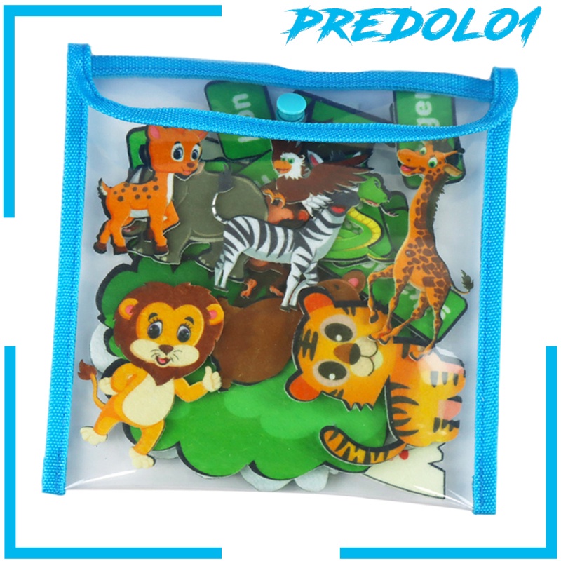 [PREDOLO1] Felt Puzzle Forest Zoo Learning Montessori Imagination Toy