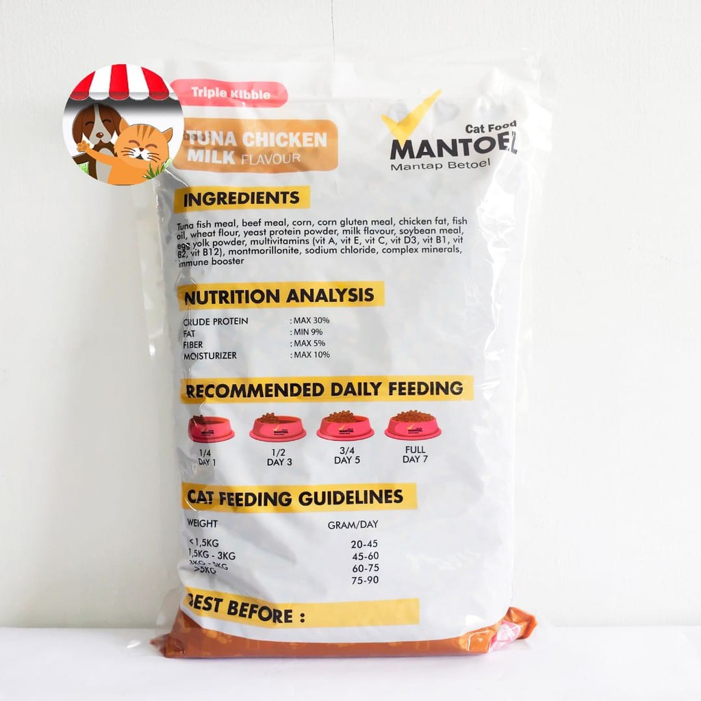 Makanan Kucing Mantoel Kitten Adult 800gr Cat Food