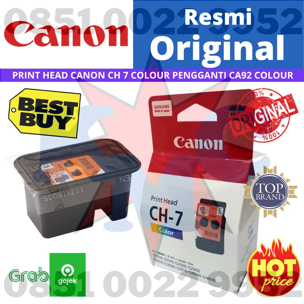 PRINT HEAD CANON CH7 CH 7 COLOUR PENGGANTI CA92 COLOUR