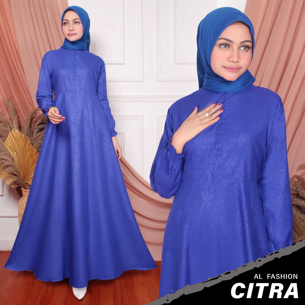 ABA agen baju HOMEDRESS muslim GAMIS wanita POLOS CITRA EMBOS ( DAPAT GAMIS AJA )-CITRA BENHUR