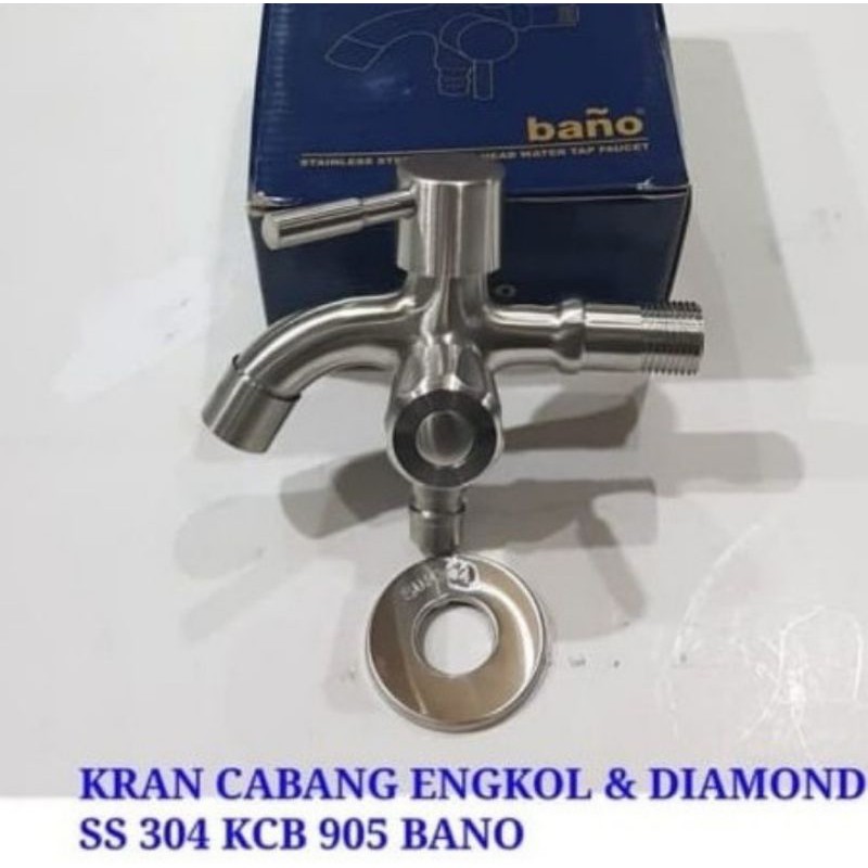 Kran cabang Bano stainless / Kran cabang engkol &amp; Diamomd