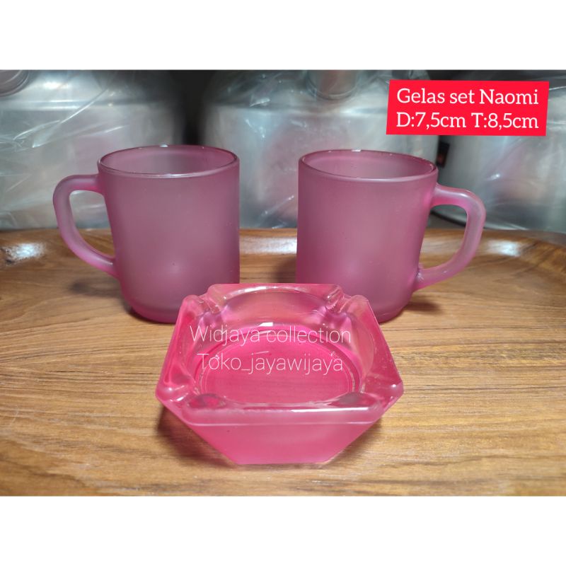 Gelas karakter/Set gelas +Asbak/gelas set/Gelas couple