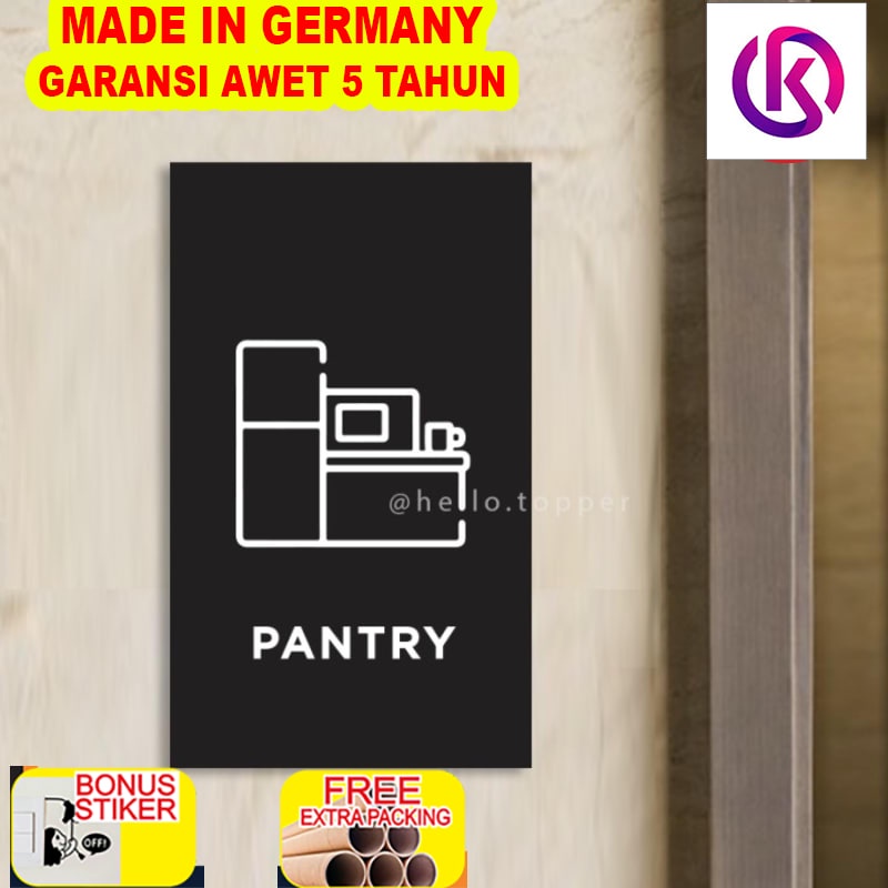 

Terlaris Sign Pantry Acrylic Modern 15x25 | Sign Board Acrylic