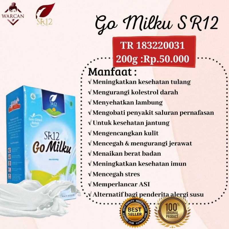 

Susu Kambing Etawa Bubuk GOMILKU SR12 GO MILKU BPOM Plus Madu Daun Kelor Ikan Gabus [TANPA GULA]