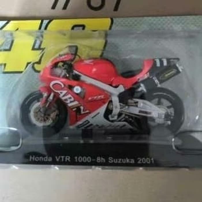 Diecast Miniatur Valentino Rossi Honda VTR 1000 Suzuka 8 hour 2001