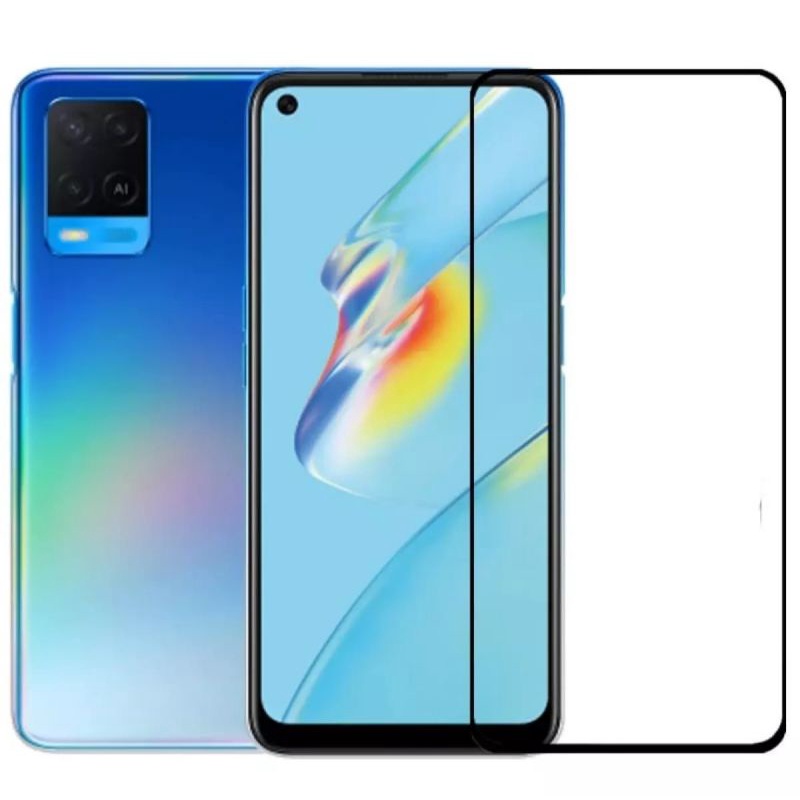 TEMPERED GLASS FULL OPPO A54 ANTI GORES FULL FREE BUBLLE WARP +DUS