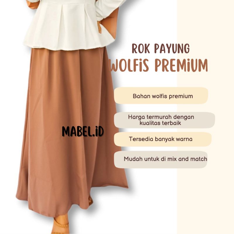 Rok Payung Panjang Wolfis Premium