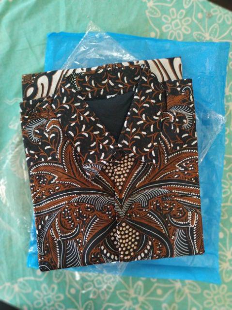 Kemeja Batik Pria Asmoro Irengan Batik Solo Kemeja Pria Lengan Panjang Batik Modern Ori By Ukail