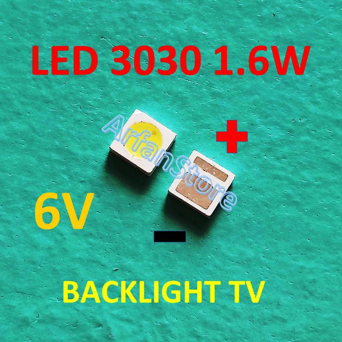 Led 3030 6V 1.6W Cold White Backlight Lcd Tv Smd Lampu Putih 6 Volt Arfans57 Ayo Order