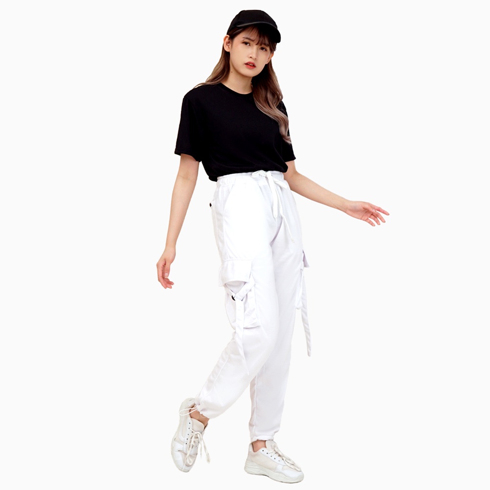 Celana Panjang Jogger Cargo Hypebeast Training wanita Keren Terbaru - XSHOP Juliani