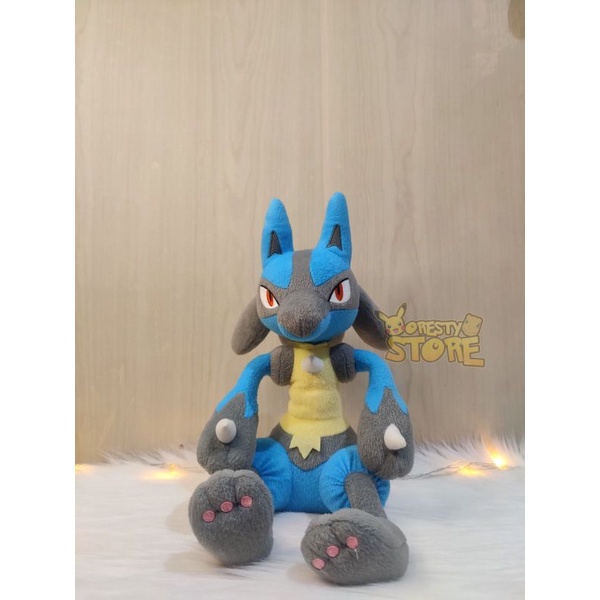 Boneka Pokemon Sitting Lucario - Banpresto