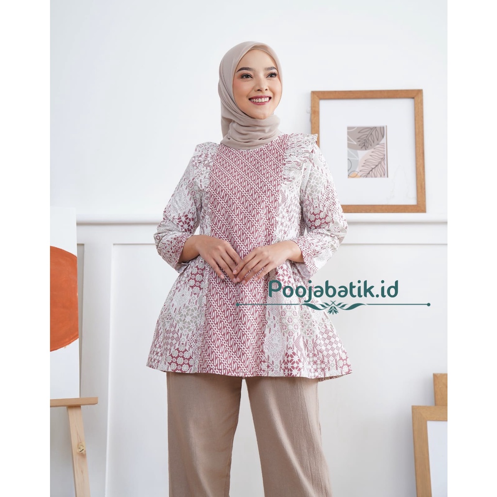 POOJA II BLOUS SIDOMUKTI RAMPEL BUSANA WANITA BAJU BATIK