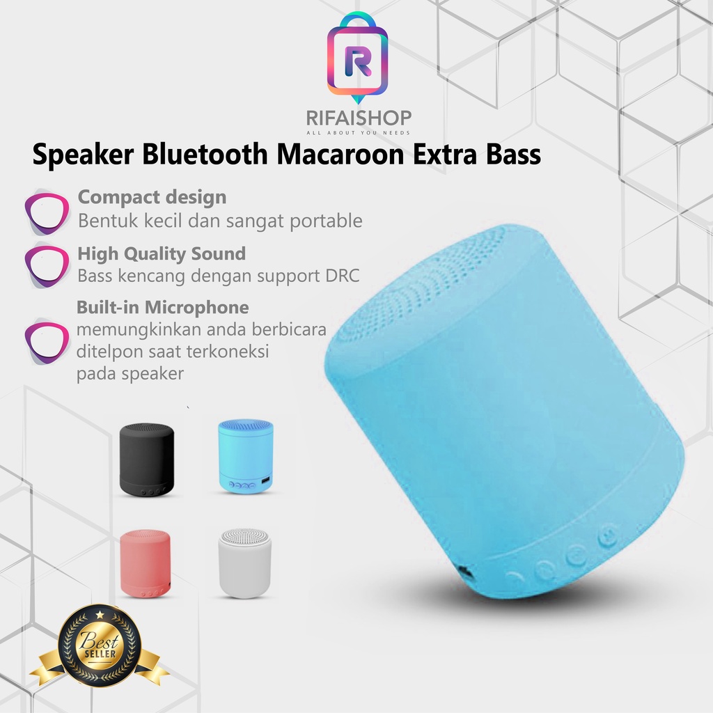 SPEAKER BLUETOOTH WIRELESS MACARON 5.0 Colourful Portable