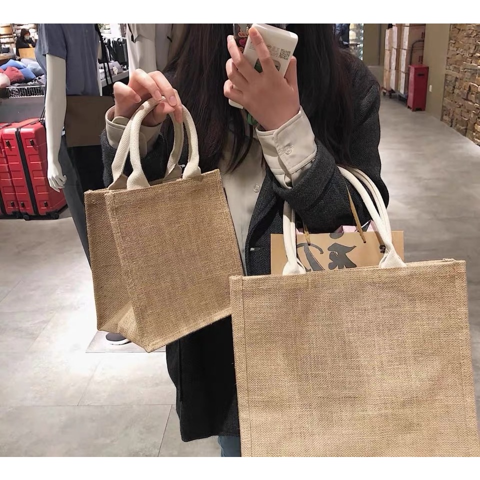 Tote Bag Tas Karung Goni/Tas Goni/Artistic Kanvas Hand Bag Muji Premium Quality
