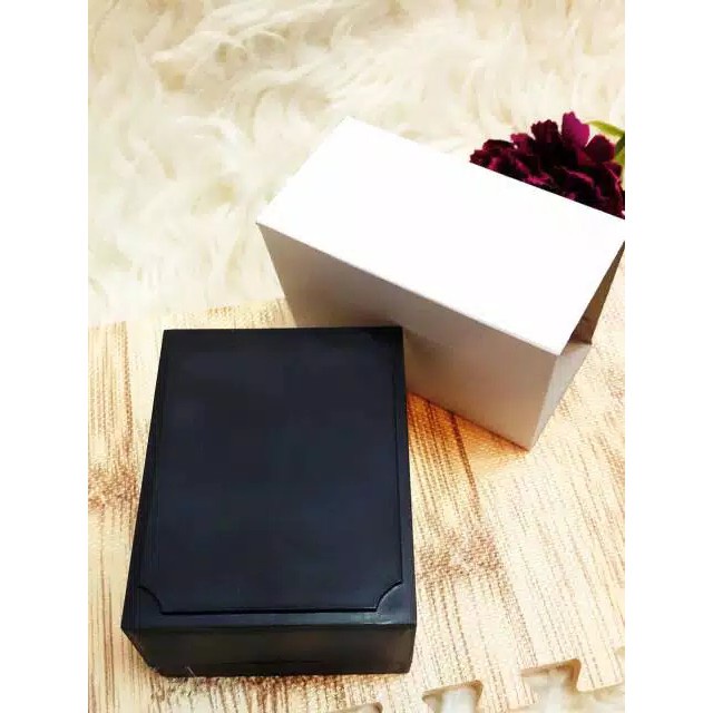 Box Kotak Jam Tangan Cover + Busa Mika Hitam Tebal FREE BANTALAN Cocok Untuk Hadiah Gift Bantal Jamtangan Grosir Import Murah Tempat Penyimpanan Eksklusif Tempat Rak Jam Single Hitam Pria Wanita Premium