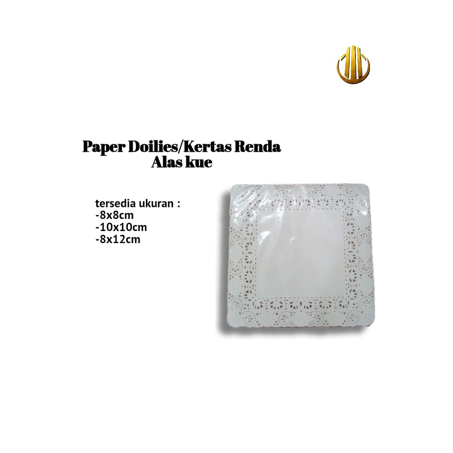 Alas Kue Kertas/Alas Renda Kue/Doilies persegi