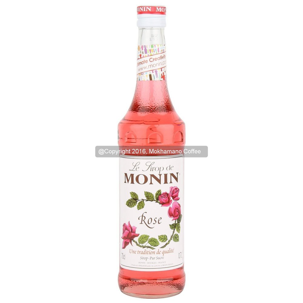 

Monin Syrup Rose 700 mL Cafe Coffee Original Syrup Terlaris
