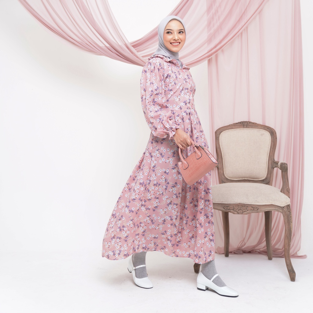 SAMARA MIDI DRESS BUSUI ANKLE DRESS VINTAGE LOOKLIKE QIANA DRESS HAIDEE ORLIN