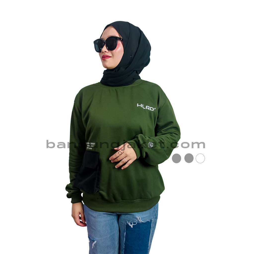 Sweatshirt Pocket Down II Sweater Kombinasi Saku Hoklyrider Model Tebaru