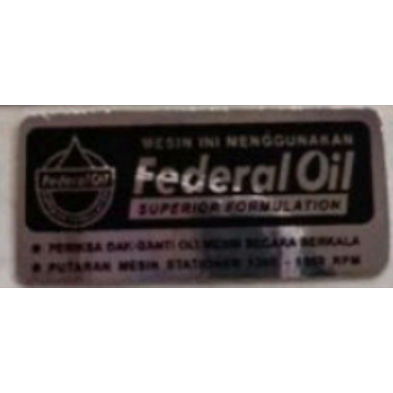 stiker pelengkap Honda federal oil