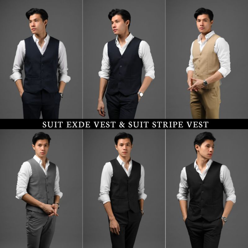 SUIT EXDE VEST & SUIT STRIPE VEST By Male id | By Heymale id