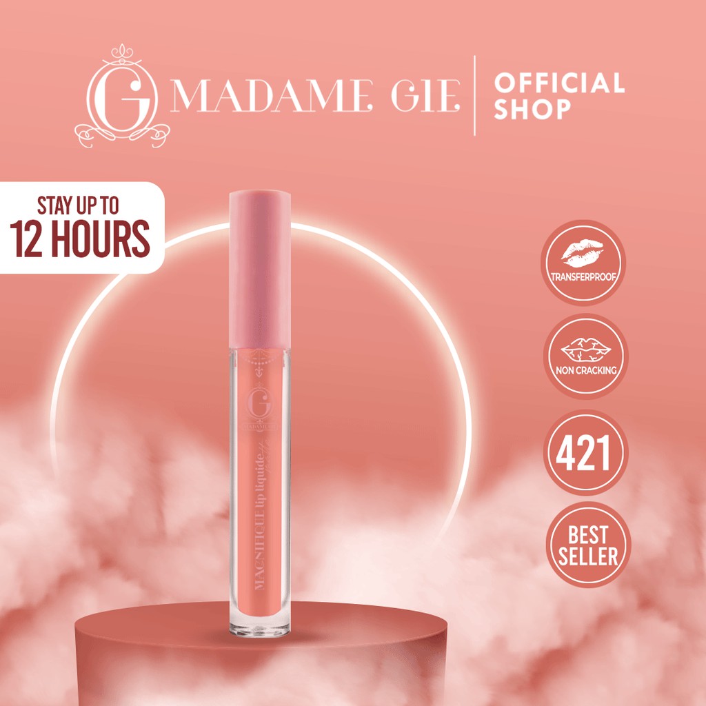 Madame Gie Magnifique Lip Liquide Matte Nude Series - MakeUp Lip Cream Lipstik-421