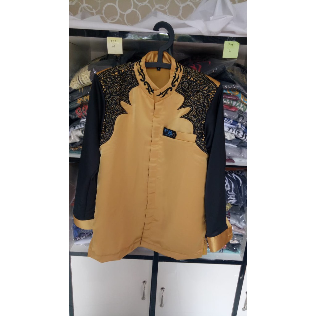 KOKO DJIHARKAH GOLD HITAM MIX BORDIR RENDA