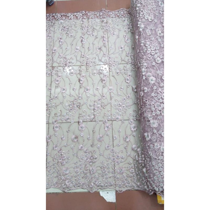 Kain Tile Swarovski / bahan Tulle swarovski / Tulle mewah / TERBARU